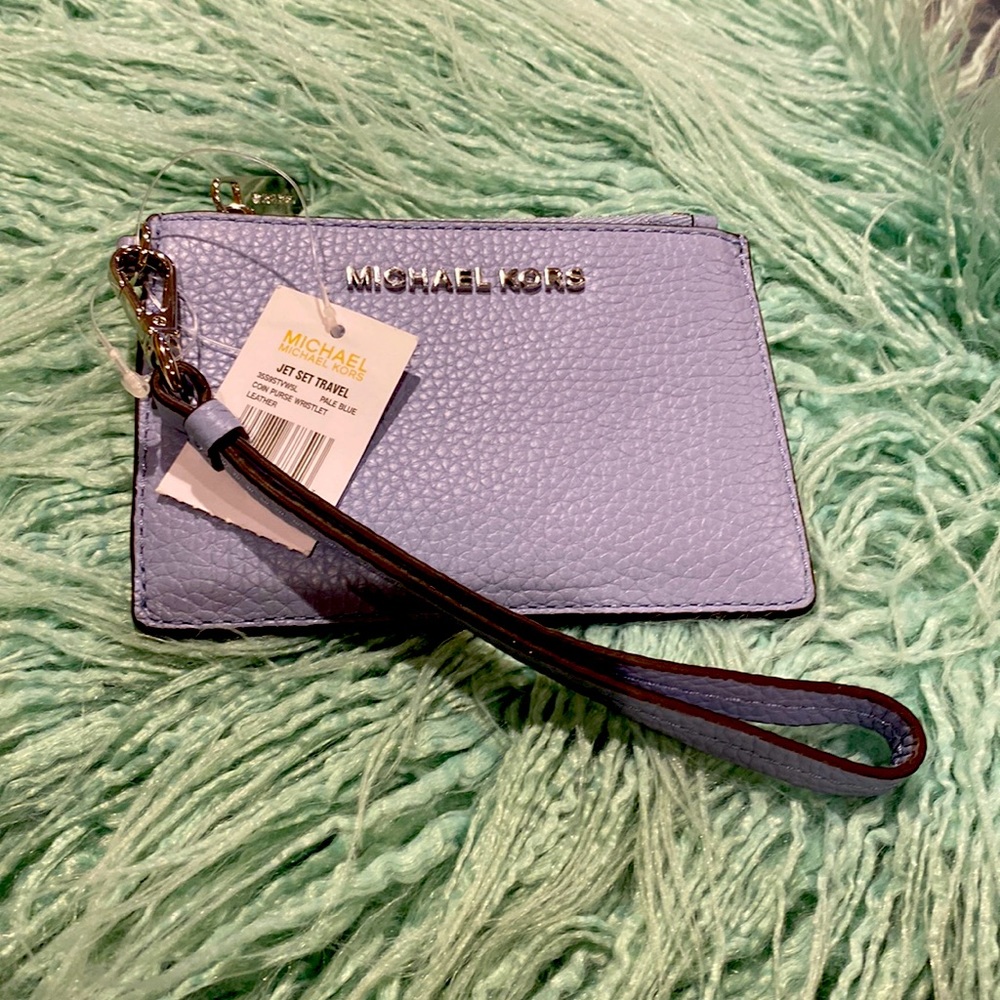 New. Michael Michael Kors Jet Set Travel wallet. Pale Blue